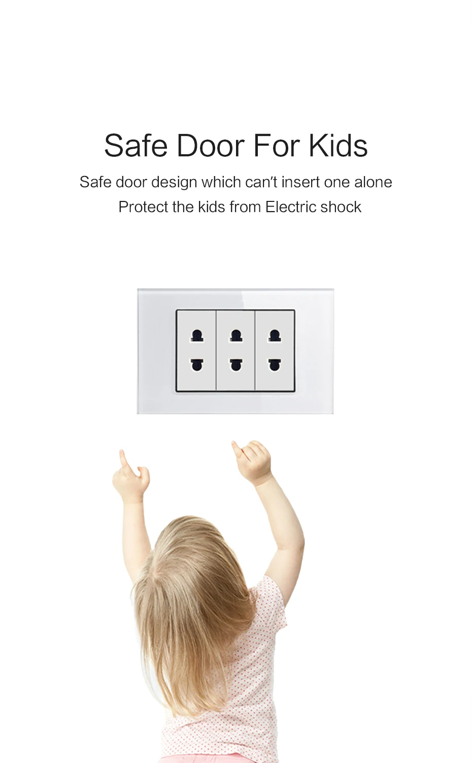 Italian Chile Socket Wallpad Luxury Tempered Glass Panel Electric Wall Power Socket Electrical Outlets For Home 16A AC 110-250V