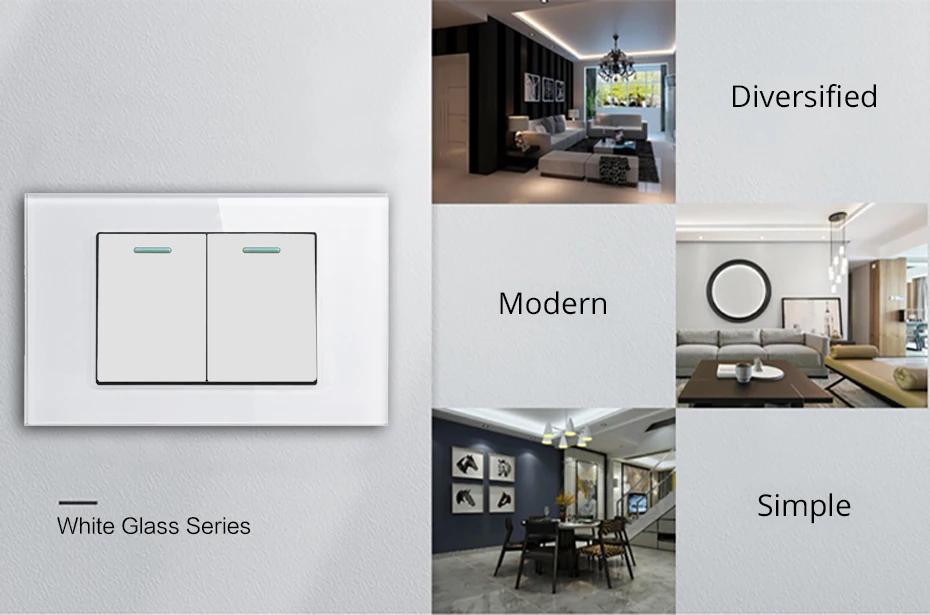 Italian Chile Socket Wallpad Luxury Tempered Glass Panel Electric Wall Power Socket Electrical Outlets For Home 16A AC 110-250V