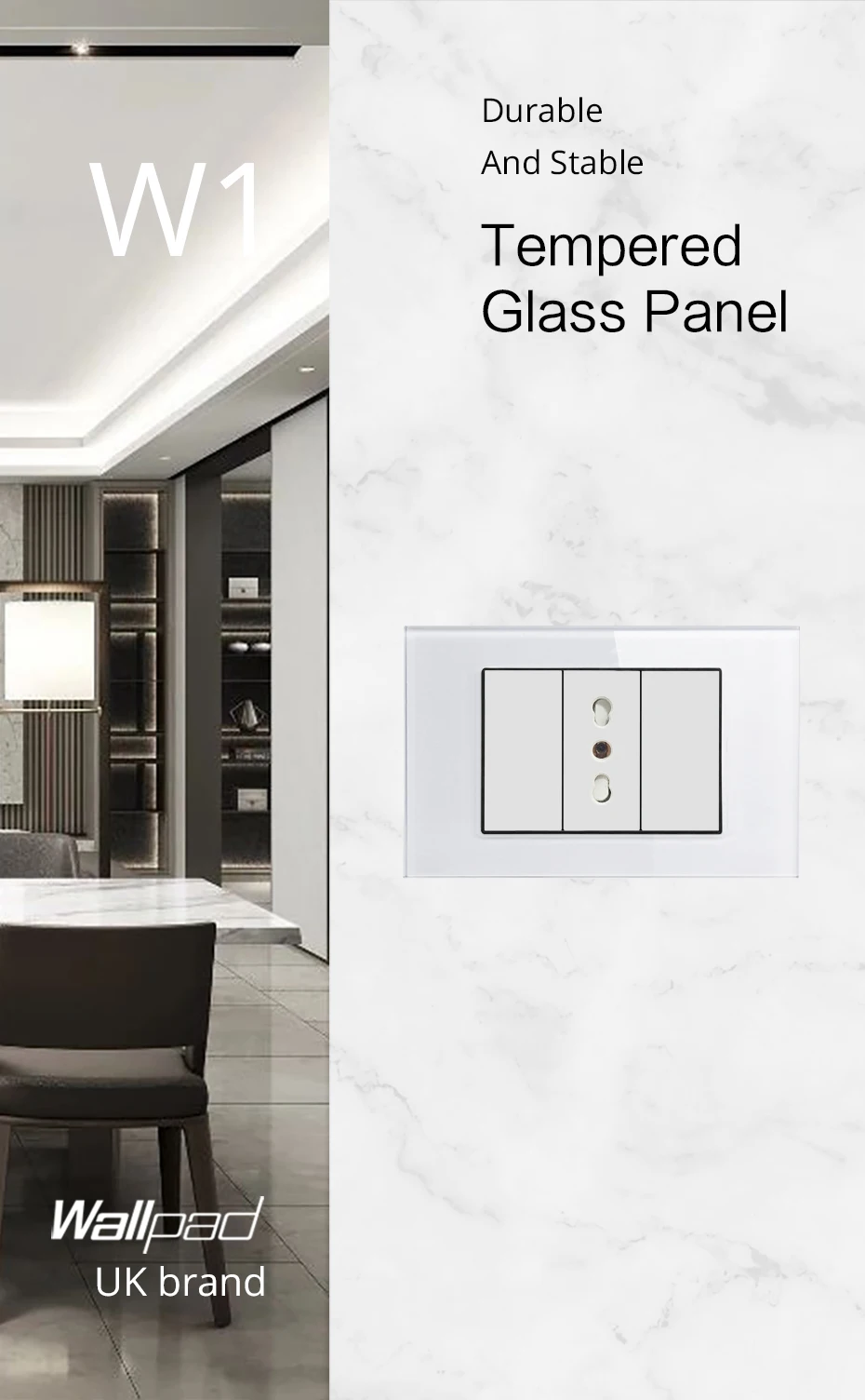 Italian Chile Socket Wallpad Luxury Tempered Glass Panel Electric Wall Power Socket Electrical Outlets For Home 16A AC 110-250V