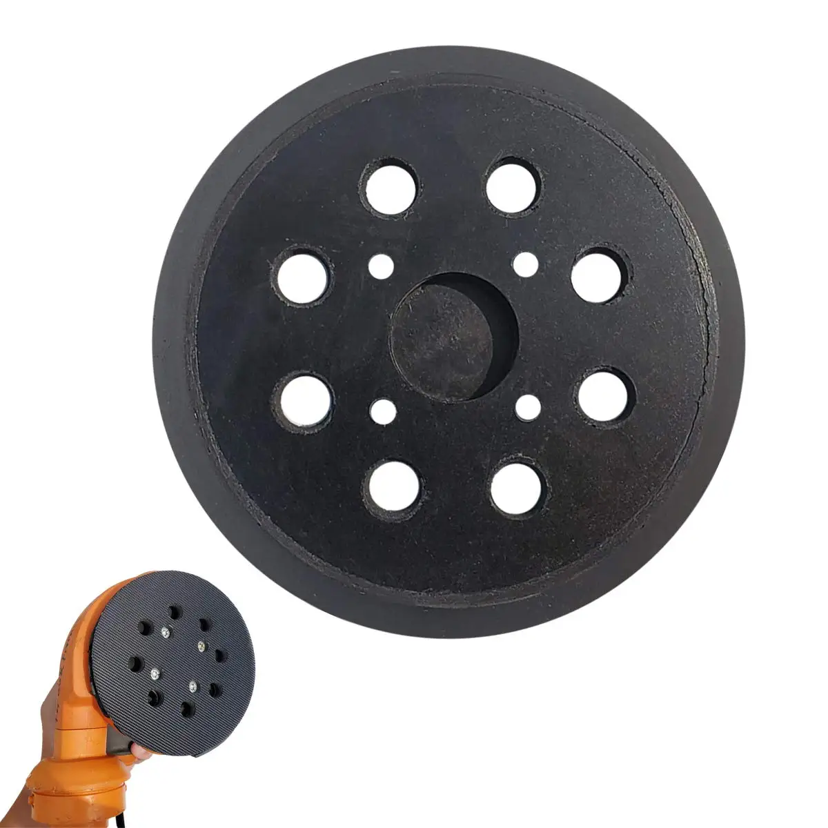 5 Inch 8 Holes Hook & Loop Sander Backing Pad Replacement Pad for Milwaukee 6021-21 Ryobi RS290 Craftsman 31511217