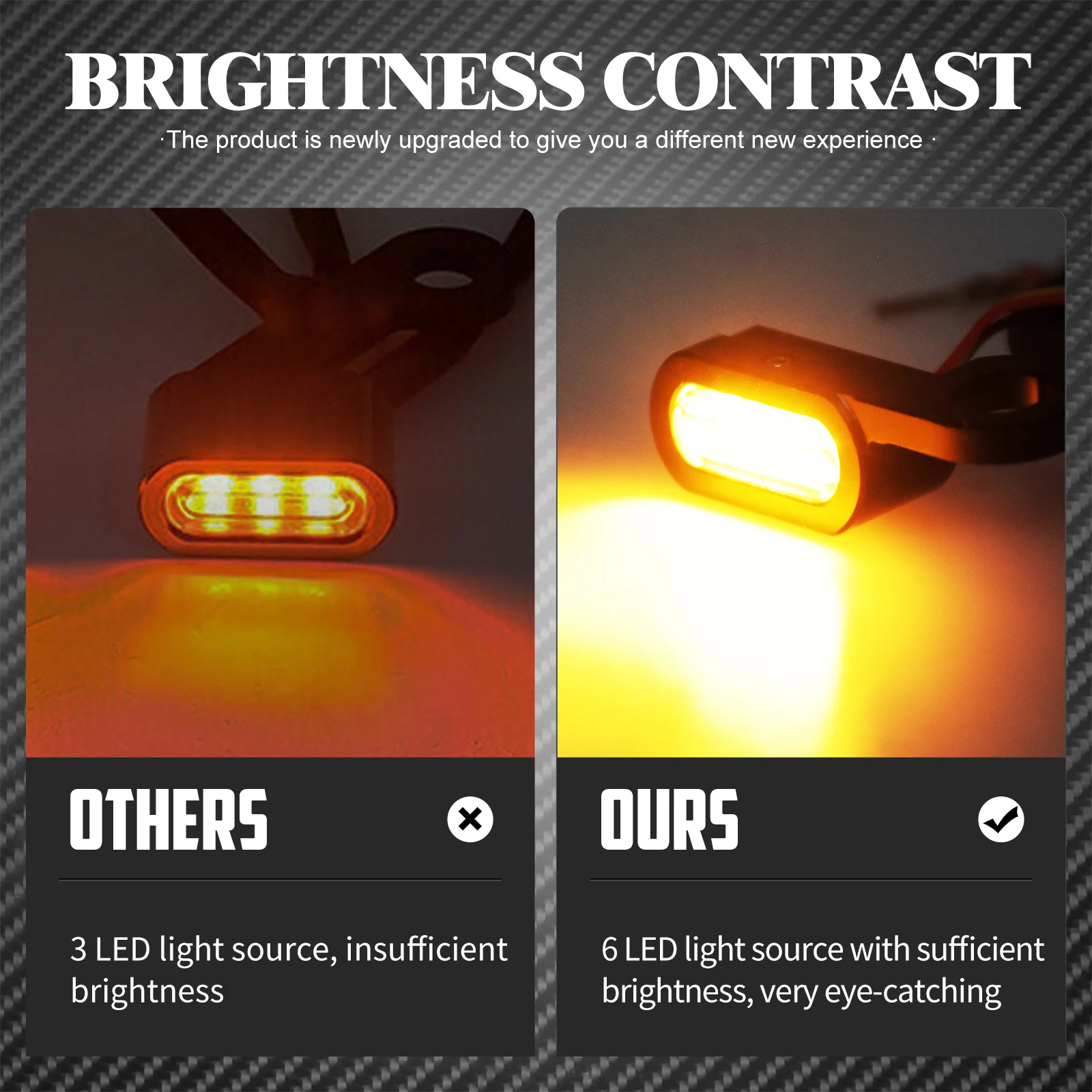 2X Motorcycle LED Turn Signal Indicator Light Black/Chrome For Harley Touring Road Street Glide FLHR 2014-2023 Softail 2016-2017