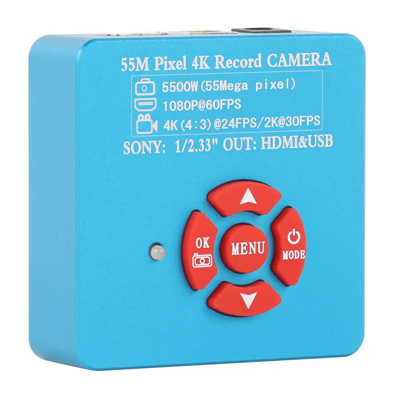 4K 2K 48MP 1080P 55MP HDMI USB Electronic Eyepiece Video Microscope Camera Mounting Size 23.2mm With Ring Adapters 30mm 30.5mm
