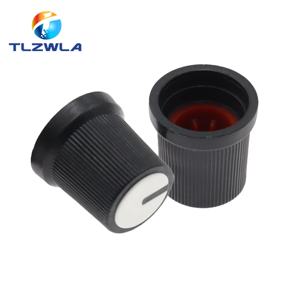 25PCS WH148 AG3 Potentiometer knob Cap AG3 Plastic knob for Diameter 6mm Plum Handle Yellow Orange Blue White Red *5PCS=25