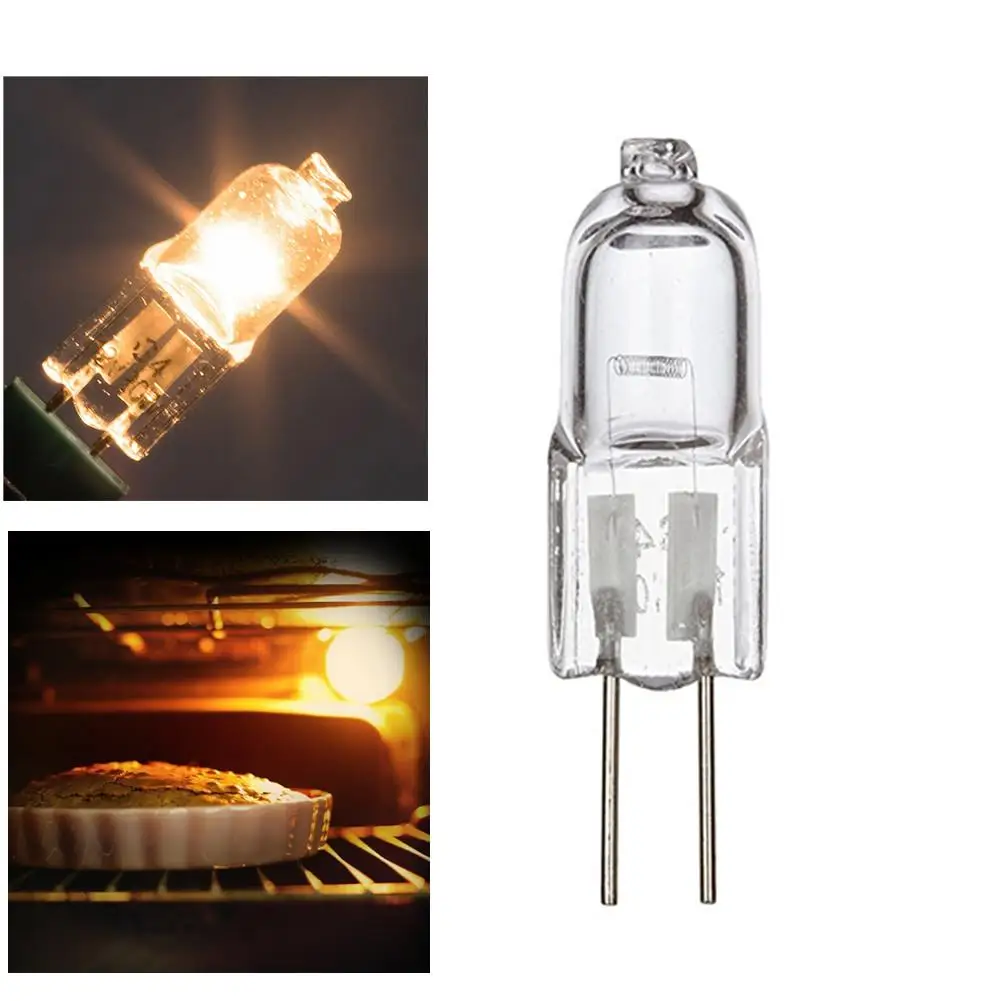 12V 20W G4 Oven Bulb Halogen Lamp 500℃ High Temperature Resistant Durable Chandelier Wall Lamp Replacement Light Bulb For Stove