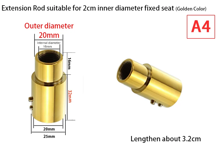 Bathroom Shower Lift Rod Fixed Base/Lift Pipe Bracket/Extended Lengthened Wall Distance Repair Accessories