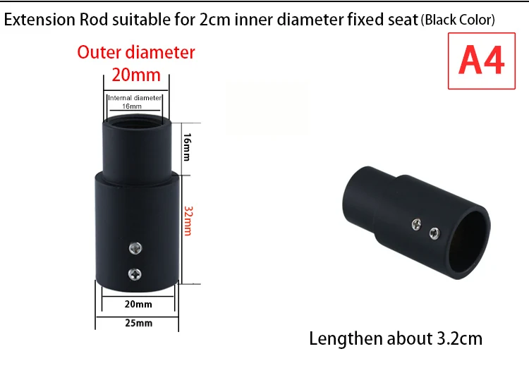 Bathroom Shower Lift Rod Fixed Base/Lift Pipe Bracket/Extended Lengthened Wall Distance Repair Accessories
