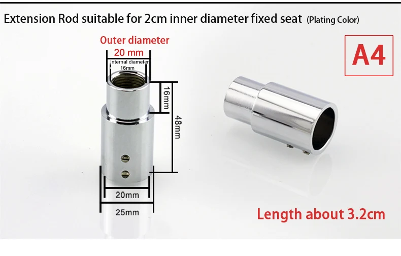 Bathroom Shower Lift Rod Fixed Base/Lift Pipe Bracket/Extended Lengthened Wall Distance Repair Accessories