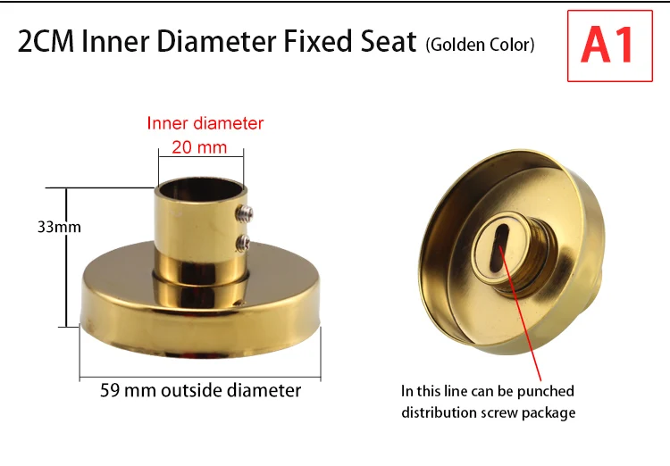 Bathroom Shower Lift Rod Fixed Base/Lift Pipe Bracket/Extended Lengthened Wall Distance Repair Accessories