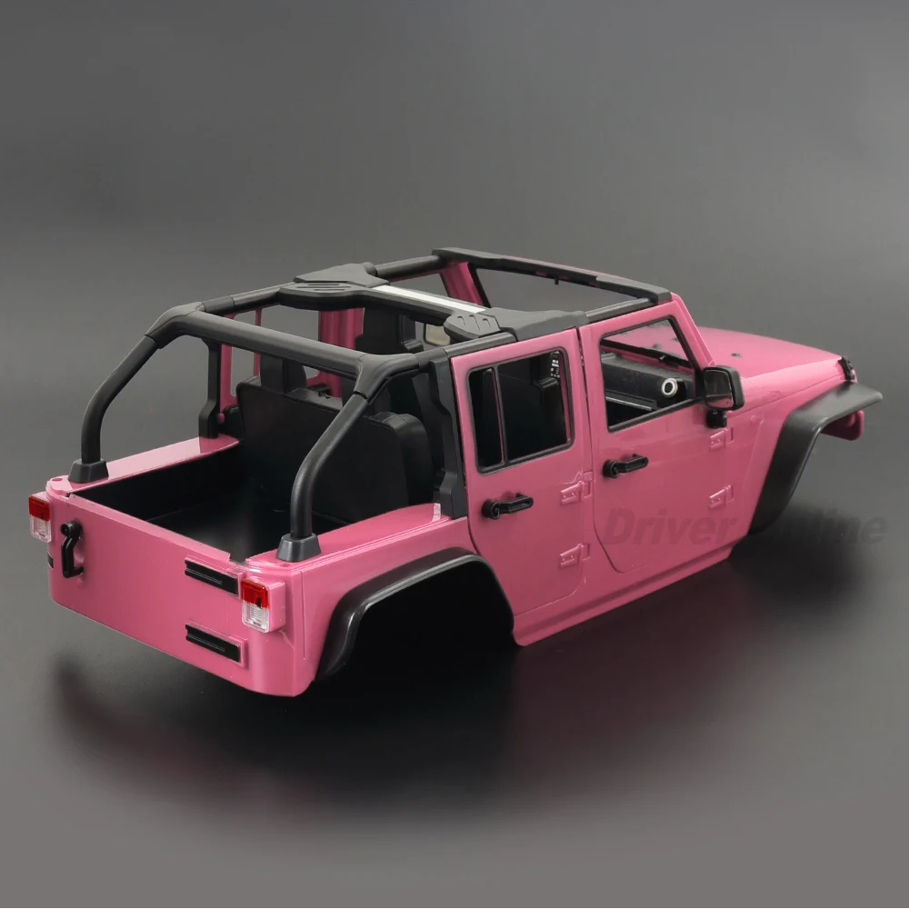 RC Car Wrangler Rubicon Convertible Hard Body Kit 313mm Wheelbase for 1/10 RC Crawler Axial SCX10 TRX4 Redcat GEN8