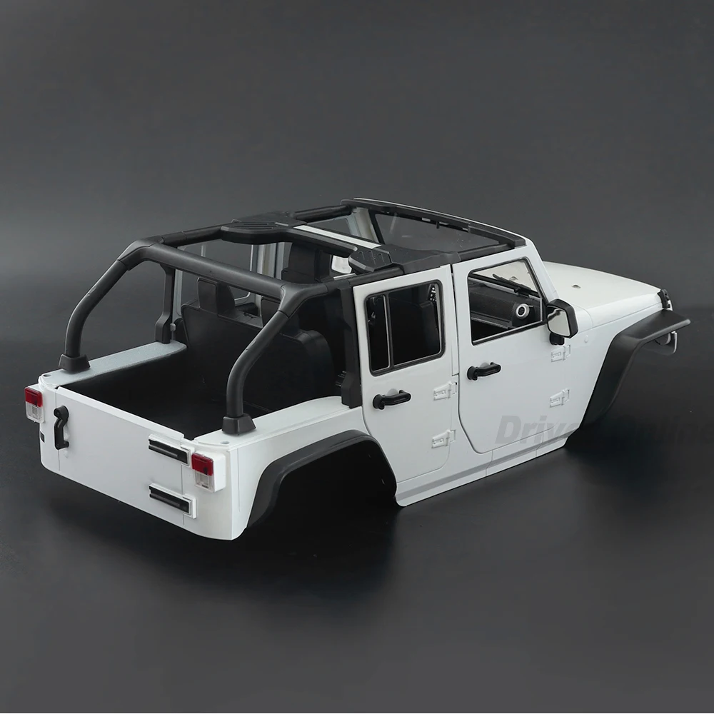 RC Car Wrangler Rubicon Convertible Hard Body Kit 313mm Wheelbase for 1/10 RC Crawler Axial SCX10 TRX4 Redcat GEN8