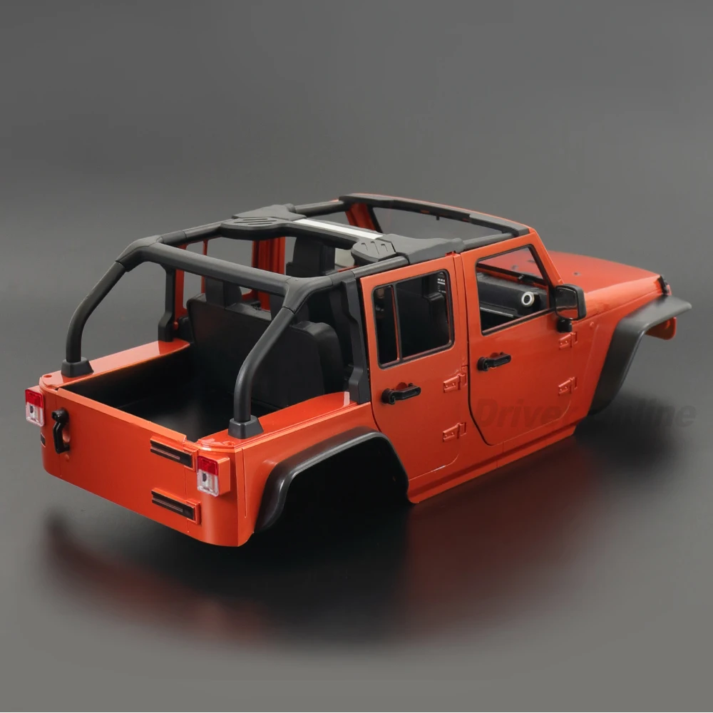 RC Car Wrangler Rubicon Convertible Hard Body Kit 313mm Wheelbase for 1/10 RC Crawler Axial SCX10 TRX4 Redcat GEN8