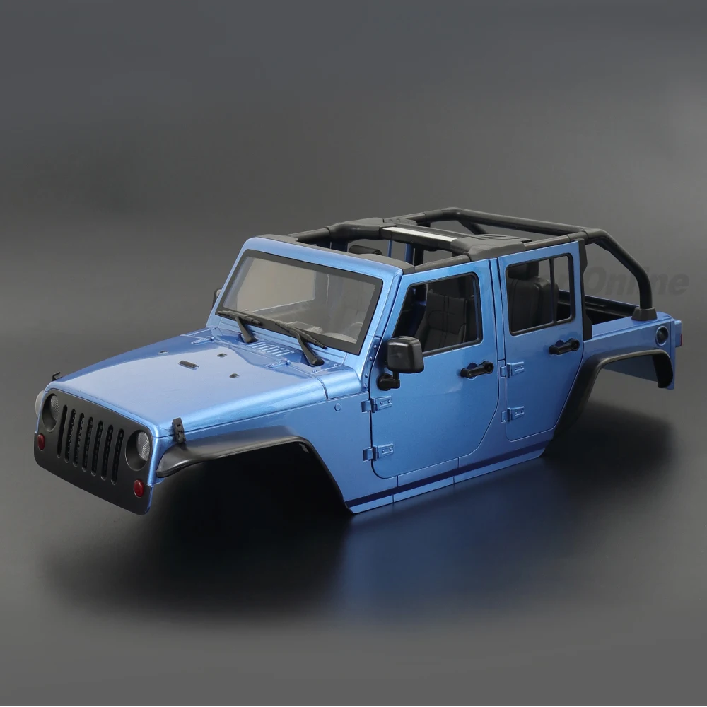 RC Car Wrangler Rubicon Convertible Hard Body Kit 313mm Wheelbase for 1/10 RC Crawler Axial SCX10 TRX4 Redcat GEN8