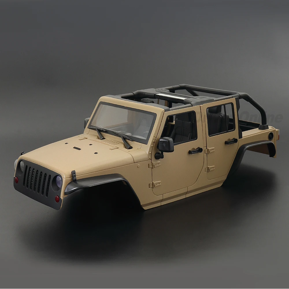 RC Car Wrangler Rubicon Convertible Hard Body Kit 313mm Wheelbase for 1/10 RC Crawler Axial SCX10 TRX4 Redcat GEN8