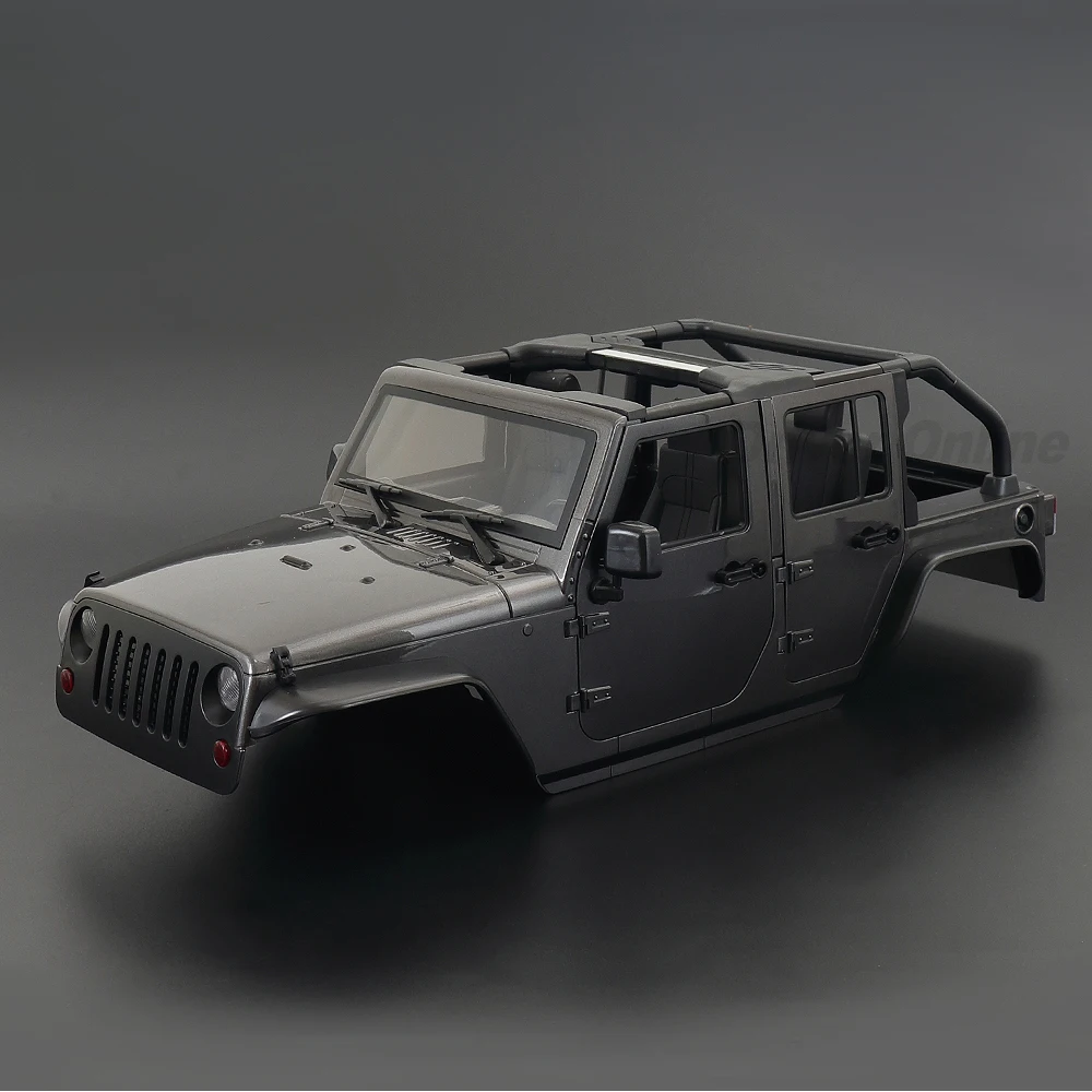 RC Car Wrangler Rubicon Convertible Hard Body Kit 313mm Wheelbase for 1/10 RC Crawler Axial SCX10 TRX4 Redcat GEN8