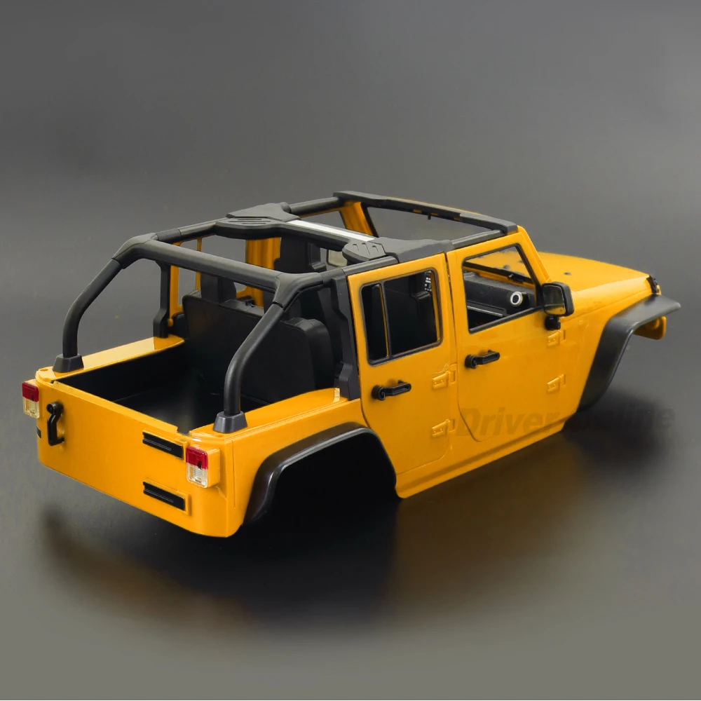RC Car Wrangler Rubicon Convertible Hard Body Kit 313mm Wheelbase for 1/10 RC Crawler Axial SCX10 TRX4 Redcat GEN8