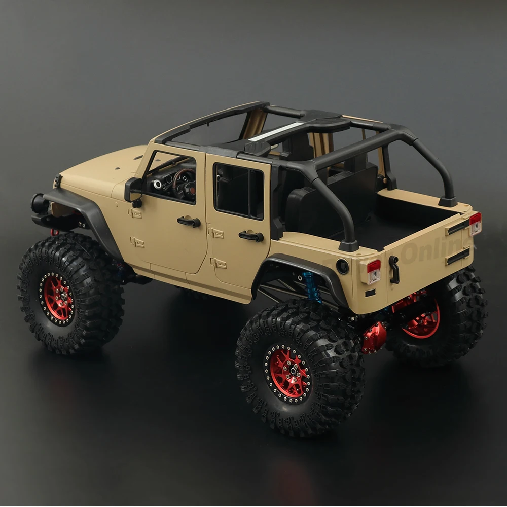 RC Car Wrangler Rubicon Convertible Hard Body Kit 313mm Wheelbase for 1/10 RC Crawler Axial SCX10 TRX4 Redcat GEN8
