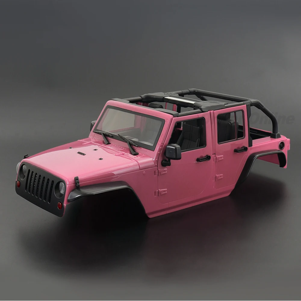 RC Car Wrangler Rubicon Convertible Hard Body Kit 313mm Wheelbase for 1/10 RC Crawler Axial SCX10 TRX4 Redcat GEN8