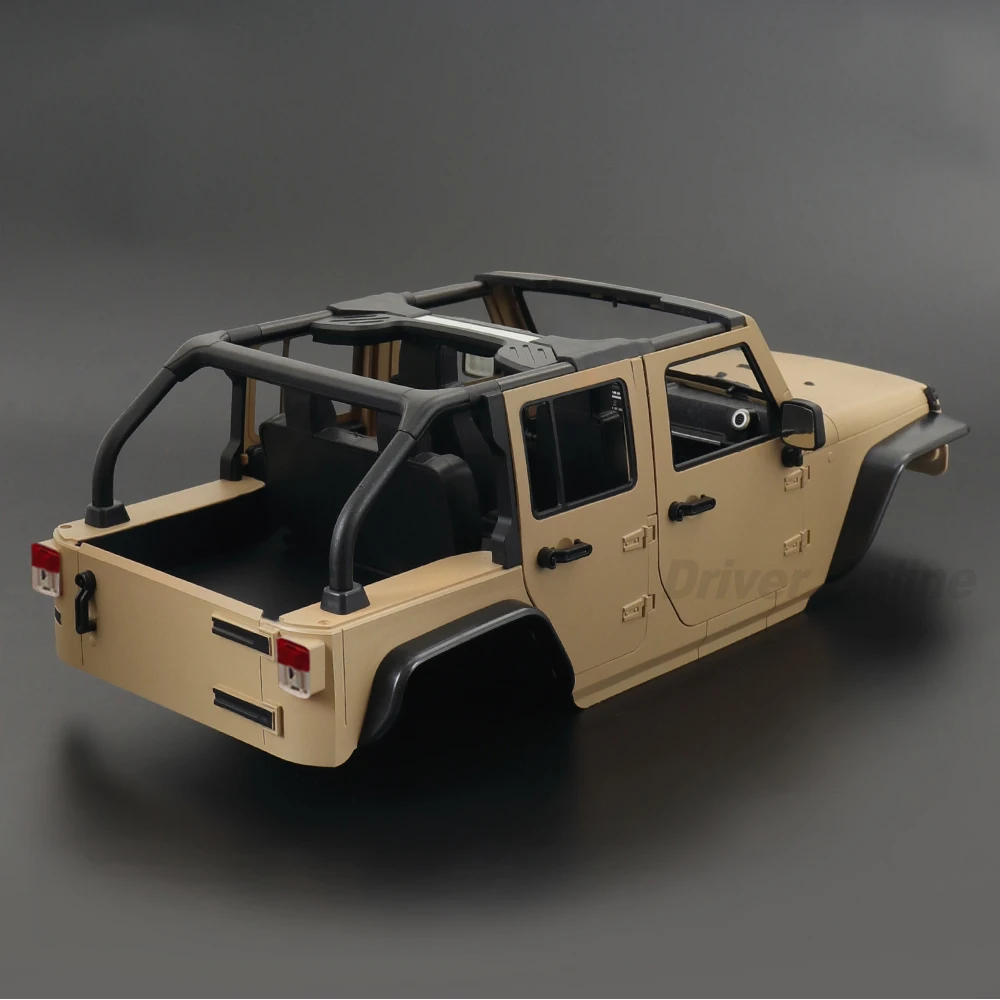 RC Car Wrangler Rubicon Convertible Hard Body Kit 313mm Wheelbase for 1/10 RC Crawler Axial SCX10 TRX4 Redcat GEN8