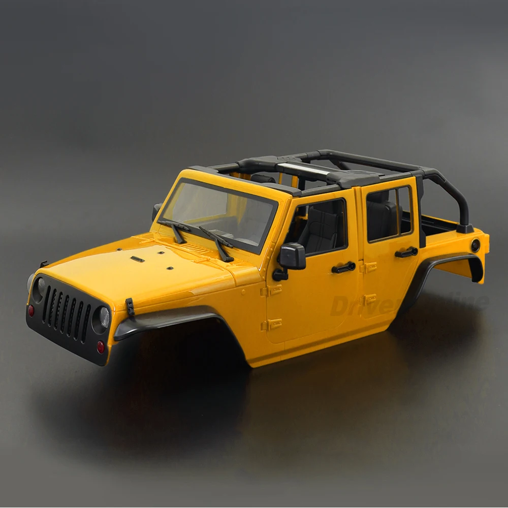RC Car Wrangler Rubicon Convertible Hard Body Kit 313mm Wheelbase for 1/10 RC Crawler Axial SCX10 TRX4 Redcat GEN8
