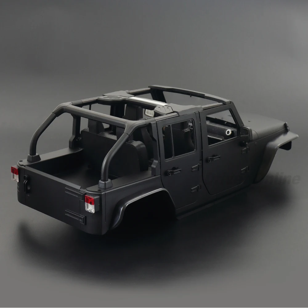 RC Car Wrangler Rubicon Convertible Hard Body Kit 313mm Wheelbase for 1/10 RC Crawler Axial SCX10 TRX4 Redcat GEN8