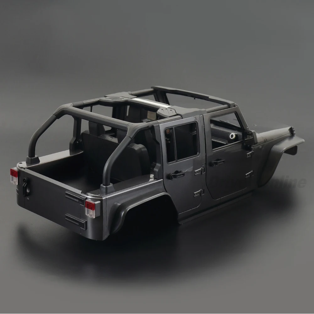 RC Car Wrangler Rubicon Convertible Hard Body Kit 313mm Wheelbase for 1/10 RC Crawler Axial SCX10 TRX4 Redcat GEN8