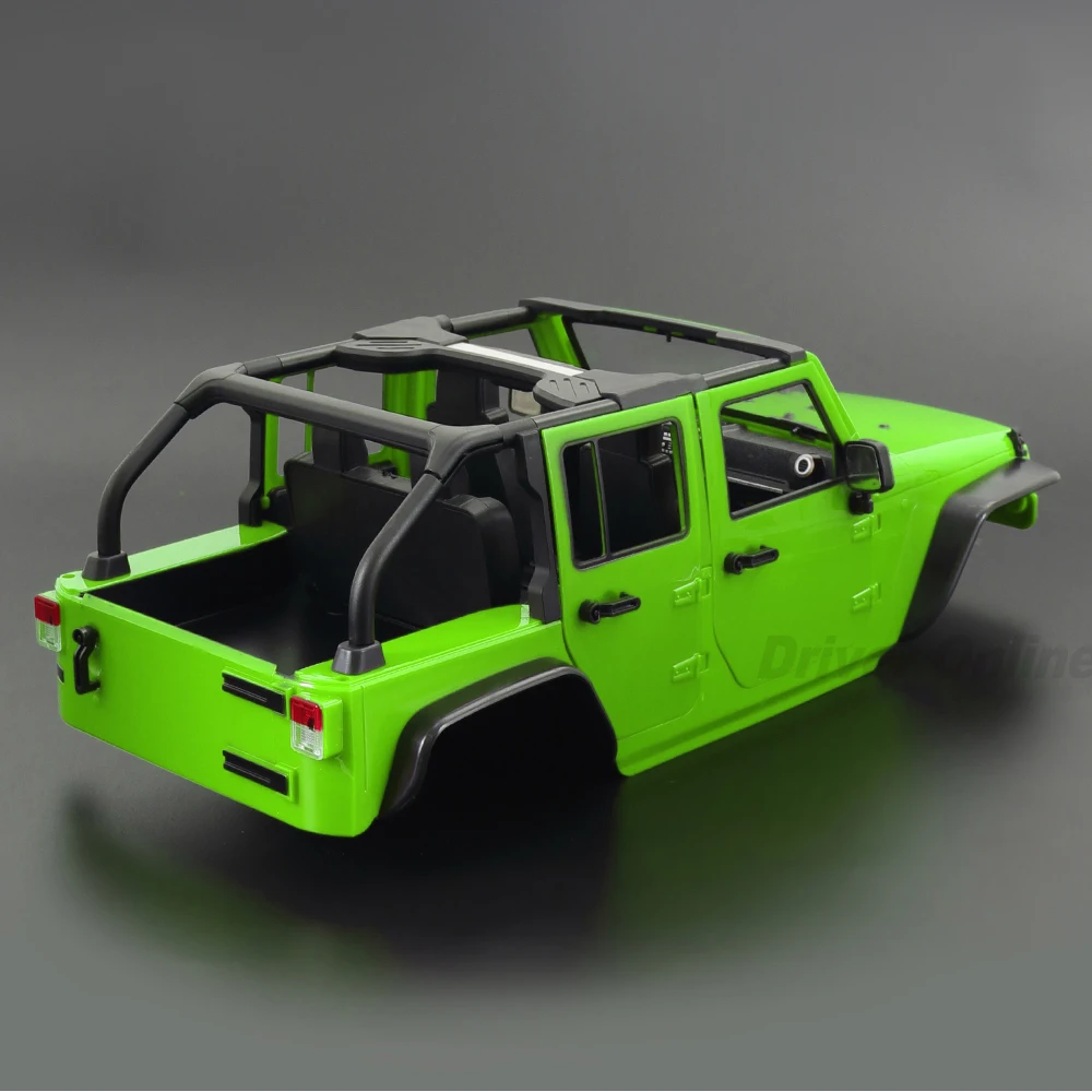 RC Car Wrangler Rubicon Convertible Hard Body Kit 313mm Wheelbase for 1/10 RC Crawler Axial SCX10 TRX4 Redcat GEN8