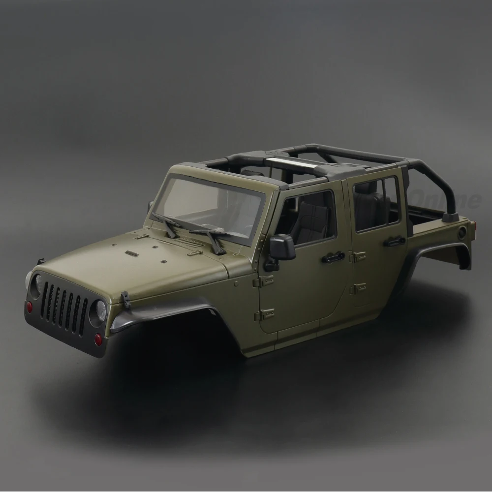 RC Car Wrangler Rubicon Convertible Hard Body Kit 313mm Wheelbase for 1/10 RC Crawler Axial SCX10 TRX4 Redcat GEN8