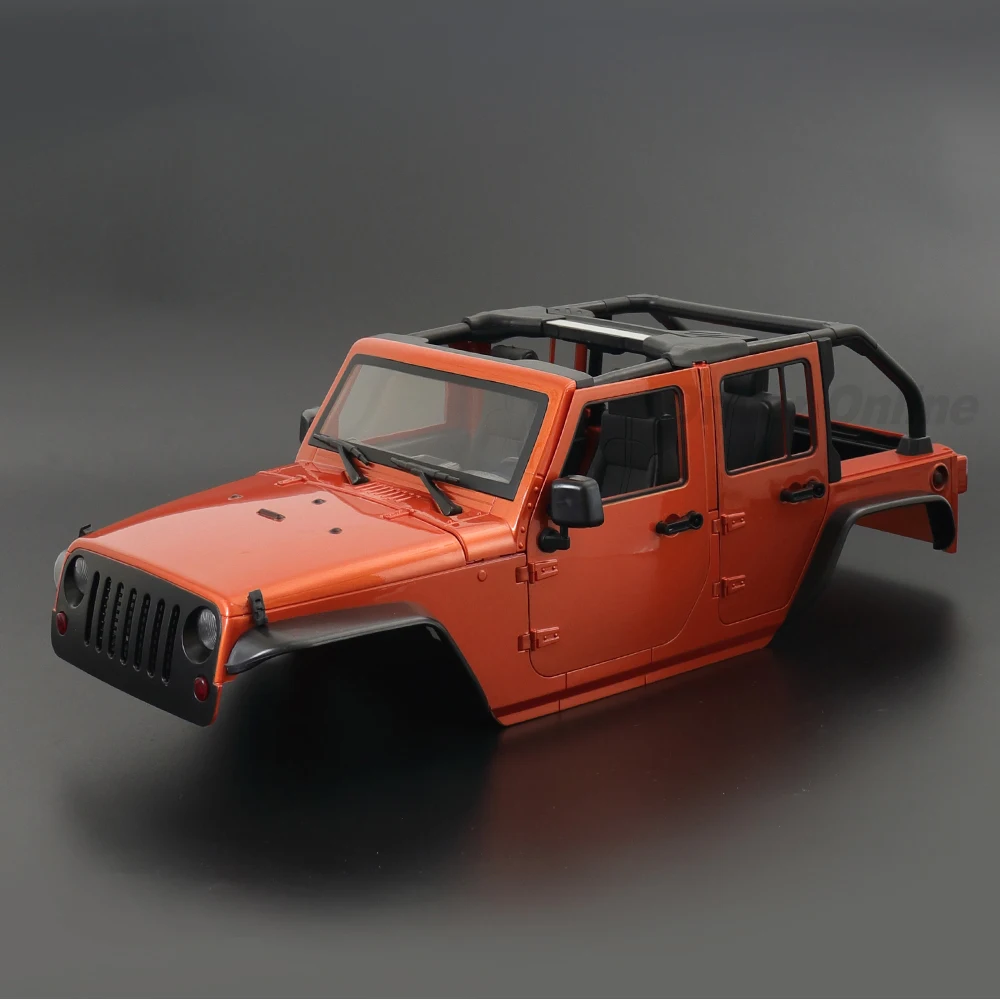 RC Car Wrangler Rubicon Convertible Hard Body Kit 313mm Wheelbase for 1/10 RC Crawler Axial SCX10 TRX4 Redcat GEN8