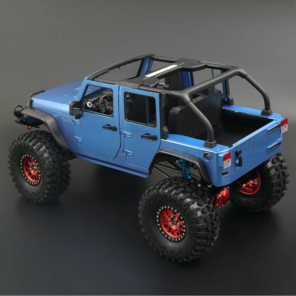 RC Car Wrangler Rubicon Convertible Hard Body Kit 313mm Wheelbase for 1/10 RC Crawler Axial SCX10 TRX4 Redcat GEN8