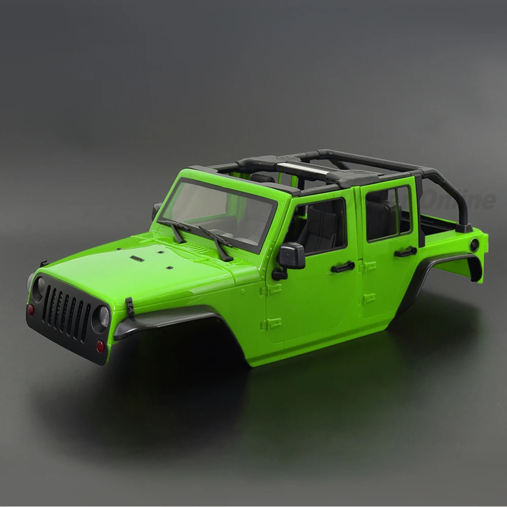 RC Car Wrangler Rubicon Convertible Hard Body Kit 313mm Wheelbase for 1/10 RC Crawler Axial SCX10 TRX4 Redcat GEN8