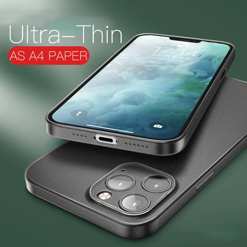 Colorful 0.3mm Ultra Thin Matte Case For iPhone 17 Air 16 15 14 13 12 mini 11 Pro X XS Max XR Translucent Hard Phone Cover