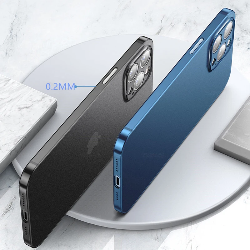 Colorful 0.3mm Ultra Thin Matte Case For iPhone 17 Air 16 15 14 13 12 mini 11 Pro X XS Max XR Translucent Hard Phone Cover