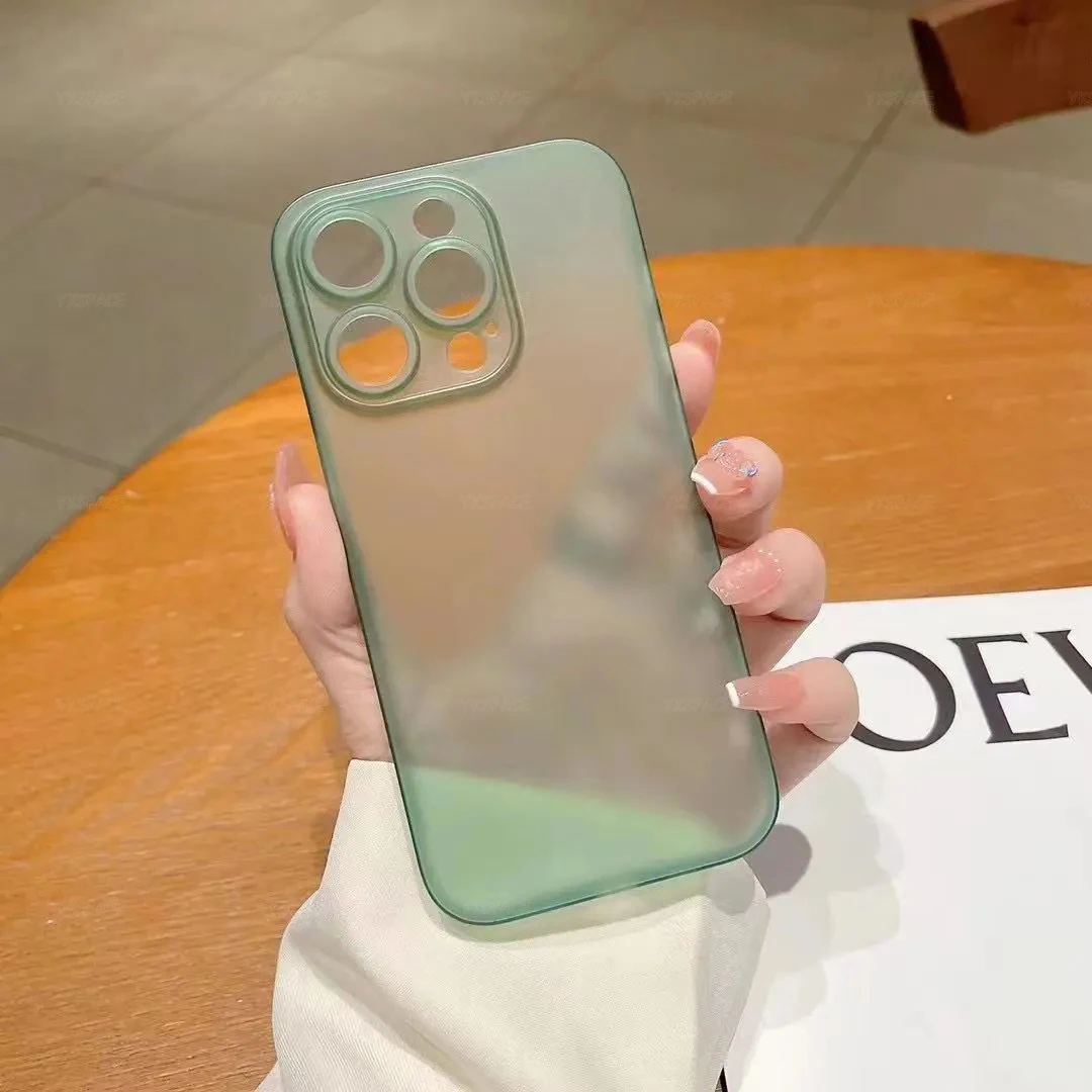 Colorful 0.3mm Ultra Thin Matte Case For iPhone 17 Air 16 15 14 13 12 mini 11 Pro X XS Max XR Translucent Hard Phone Cover