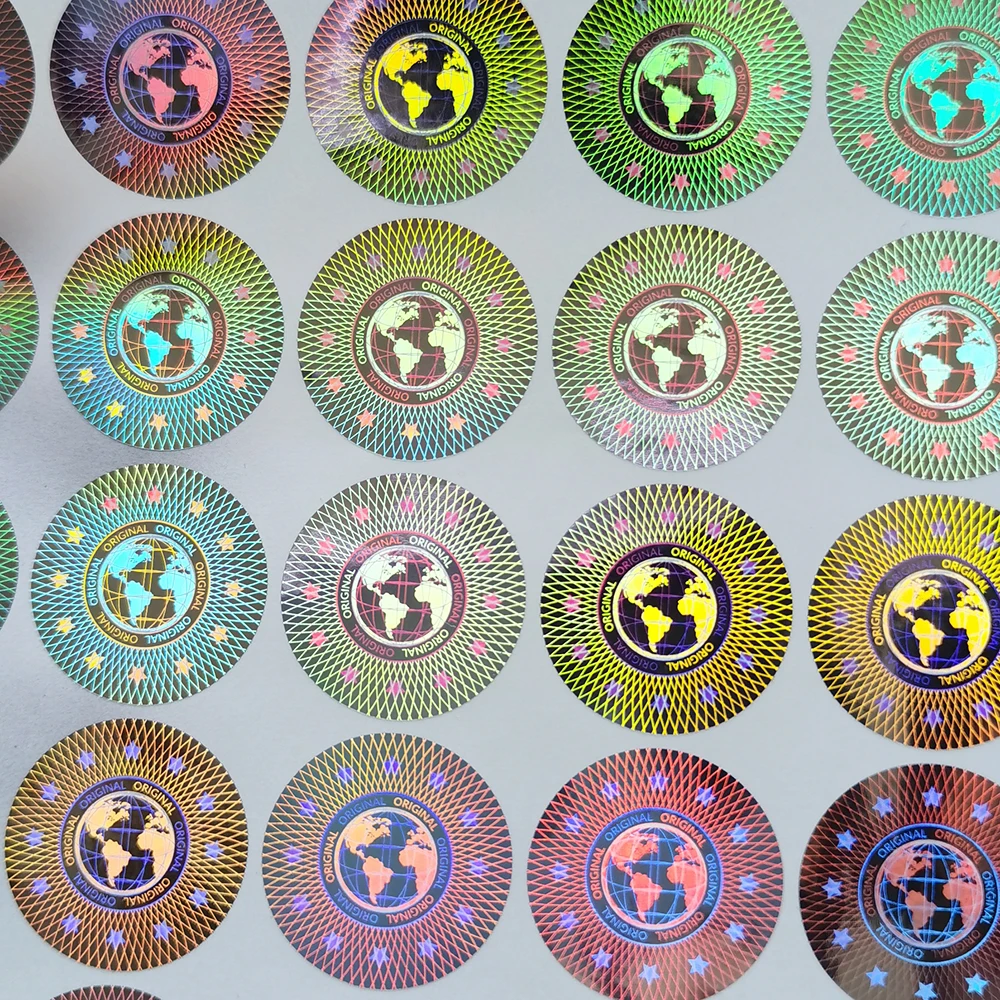 Original Holographic Stickers, Tamper Proof Security Label,Void Transparent Warranty Sticker, Customized Logo,20x20mm 2000pcs