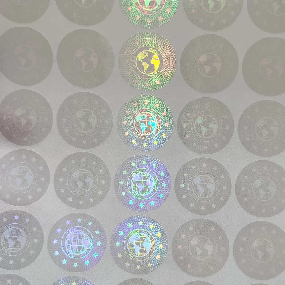 Original Holographic Stickers, Tamper Proof Security Label,Void Transparent Warranty Sticker, Customized Logo,20x20mm 2000pcs