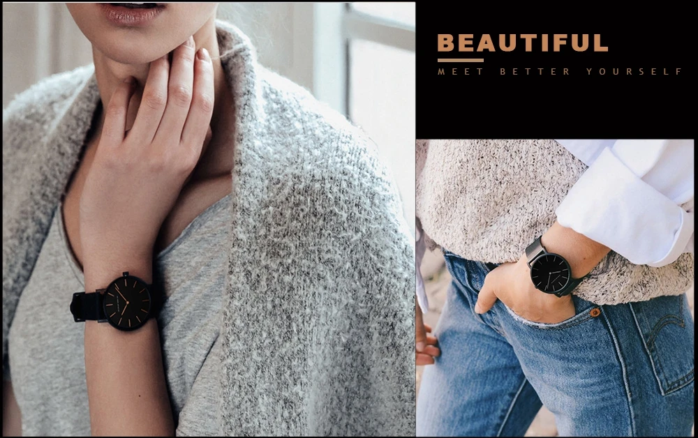 HANNAH MARTIN 36mm Japan Movement Women Watch Stainless Steel Mesh Top Brand Minimalist Rose Gold Waterproof Quartz Women Watch