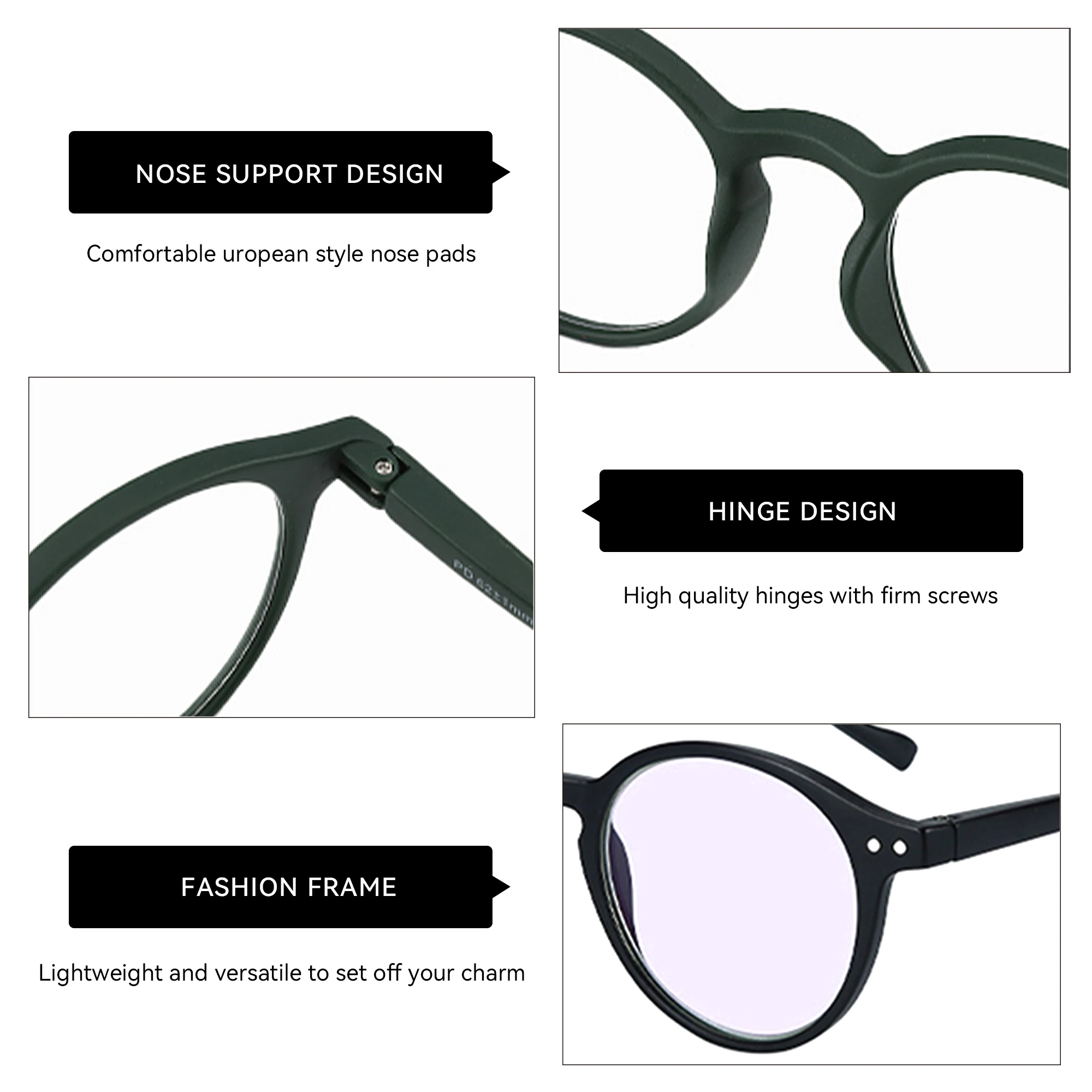 ZENOTTIC Anti Blue Light Blocking Reading Glasses Women Men Anti-Glare Presbyopic Computer Eyeglasses Diopter from +0 to +4.0
