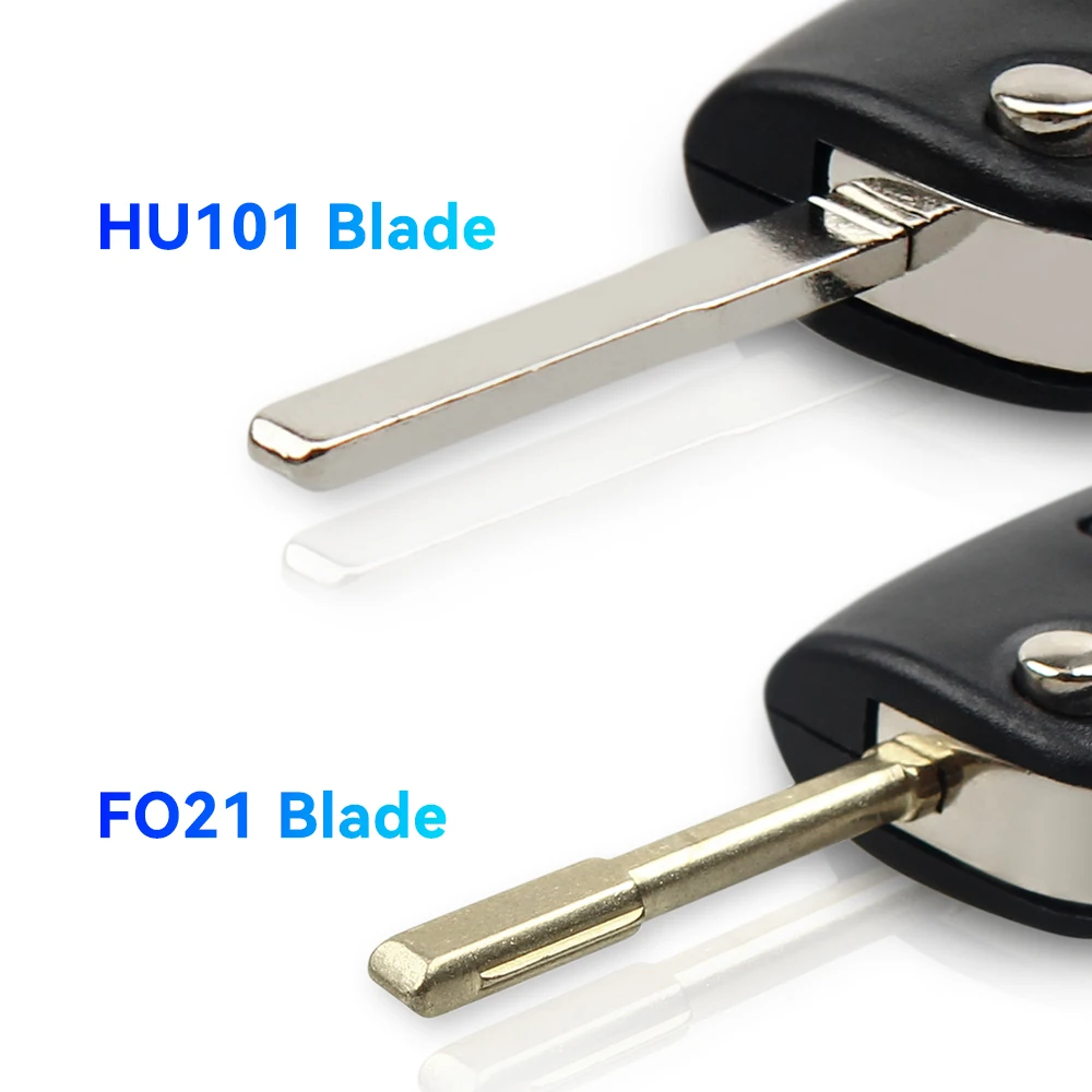 KEYYOU For Ford Fusion Focus Mondeo Fiesta Galaxy Uncut HU101 Blade 4D63/4D60 Chip Car Remote Key DIY 433MHz Vehicle Flip Key