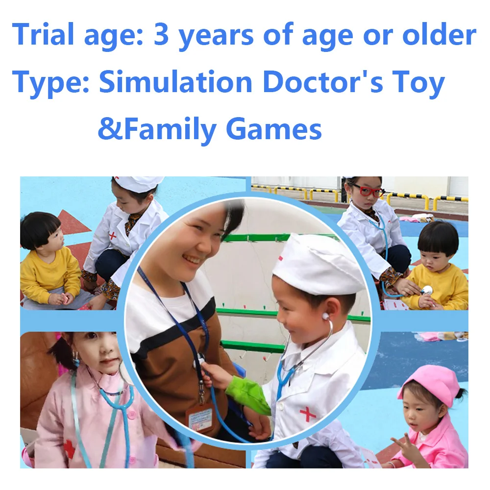 Kids Doctor Toys Stethoscope Pretend Play Doctor's Set Role-playing Games Toys for Children Girls Hospital Medicine Accessories