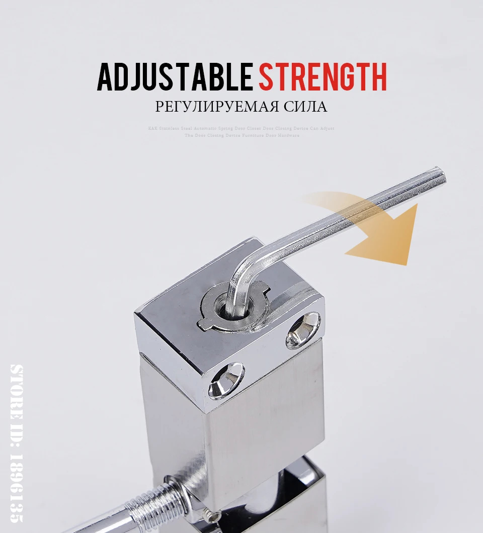 KAK Stainless Steel Automatic Spring Door Closer Door Closing Device Can Adjust The Door Closing Device Furniture Door Hardware