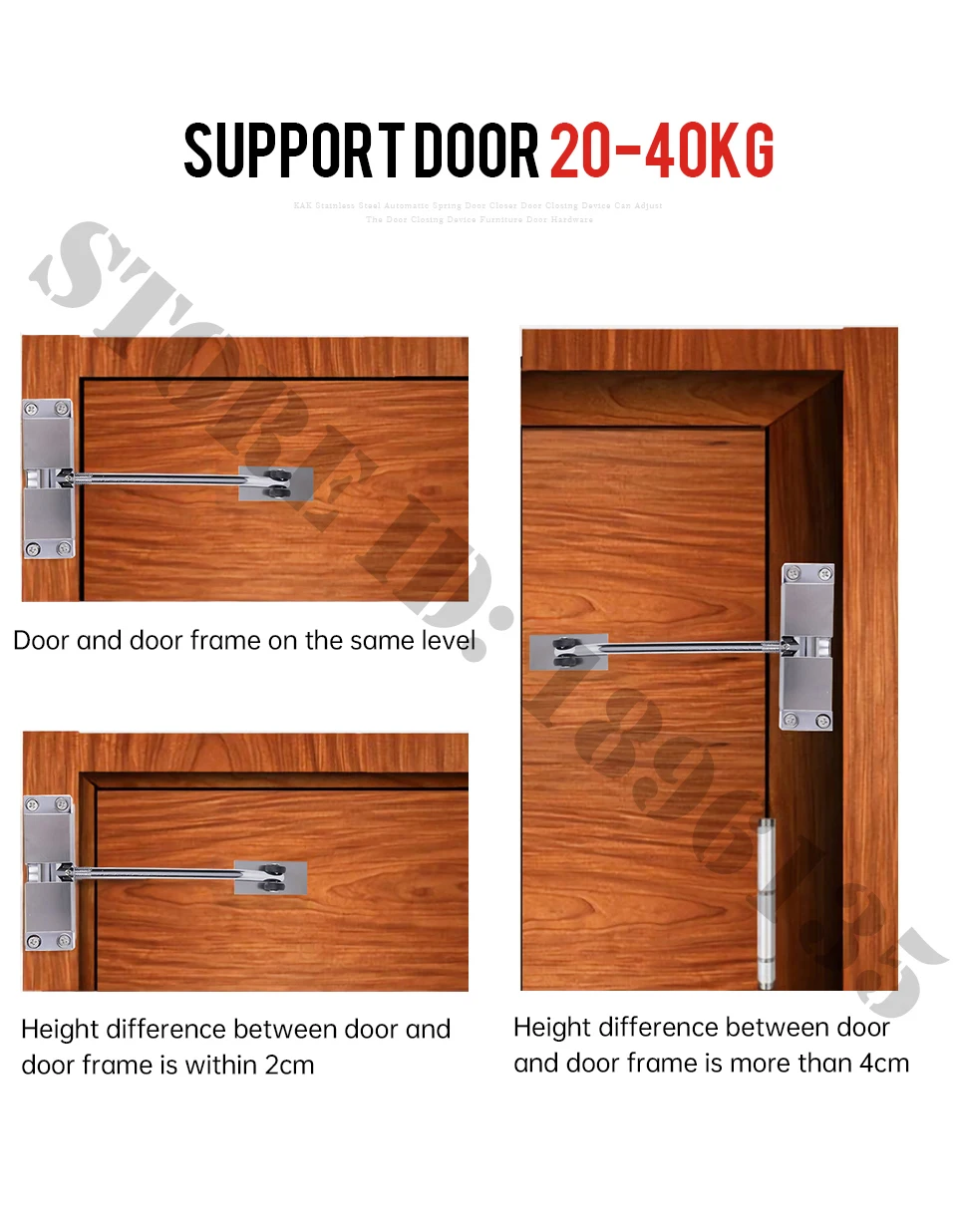 KAK Stainless Steel Automatic Spring Door Closer Door Closing Device Can Adjust The Door Closing Device Furniture Door Hardware