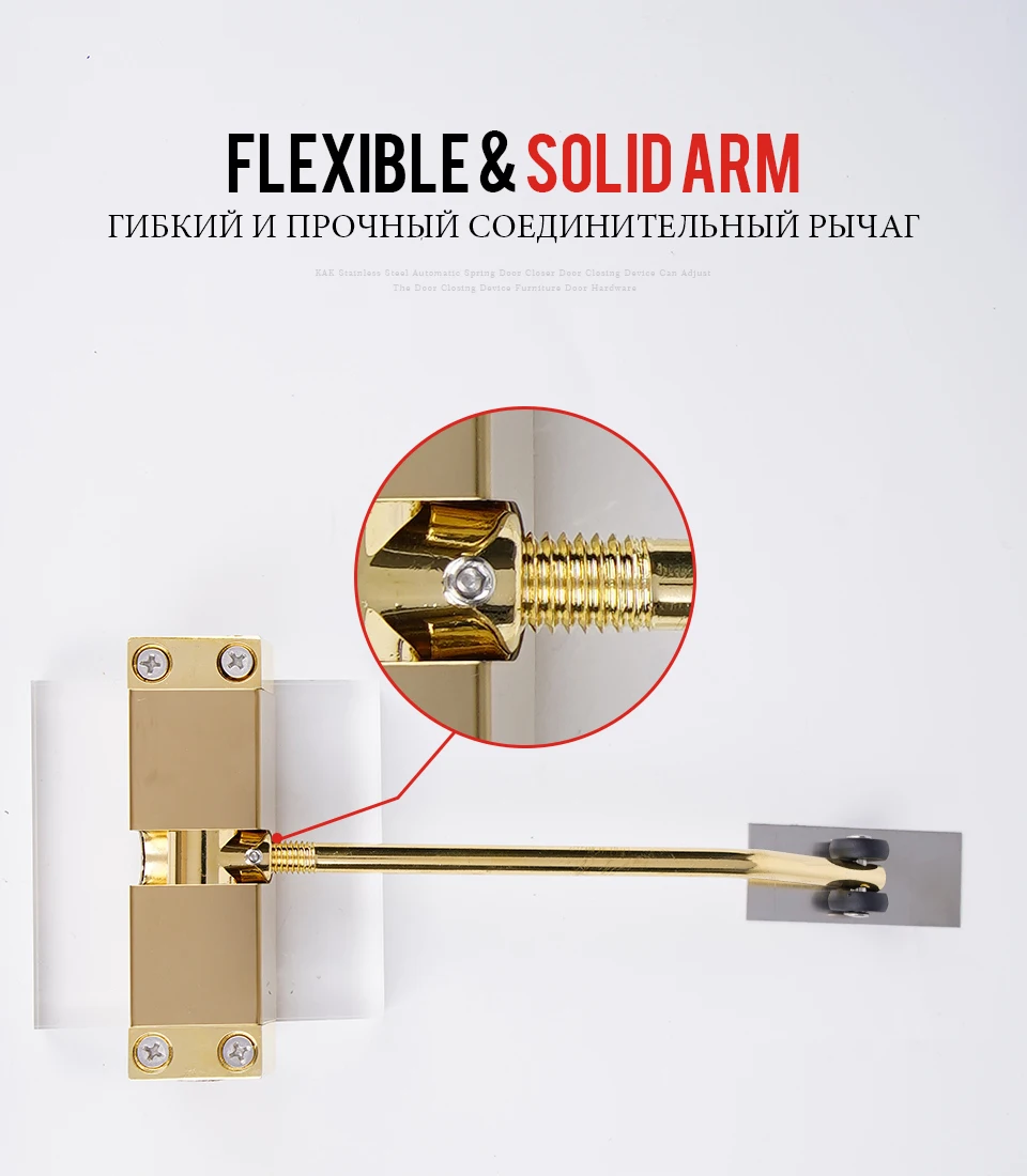 KAK Stainless Steel Automatic Spring Door Closer Door Closing Device Can Adjust The Door Closing Device Furniture Door Hardware