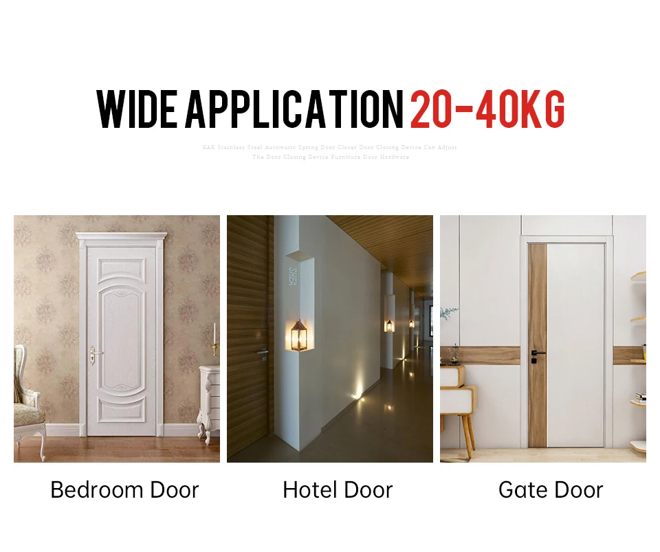 KAK Stainless Steel Automatic Spring Door Closer Door Closing Device Can Adjust The Door Closing Device Furniture Door Hardware