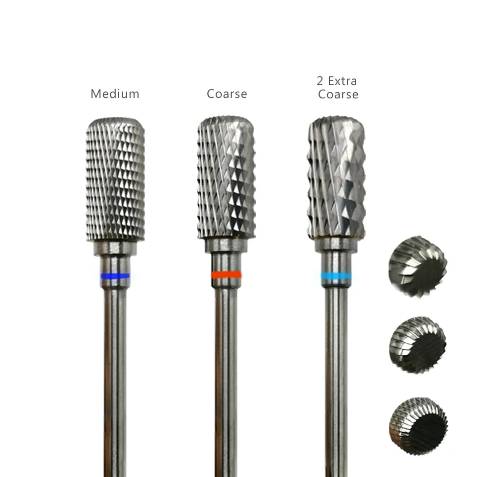 HYTOOS Barrel Nail Drill Bits 3/32 Carbide Burr Dust Proof Bit Milling Cutter For Manicure Electric Drill Nails Accessorie Tool