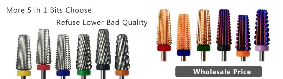 HYTOOS Barrel Nail Drill Bits 3/32 Carbide Burr Dust Proof Bit Milling Cutter For Manicure Electric Drill Nails Accessorie Tool