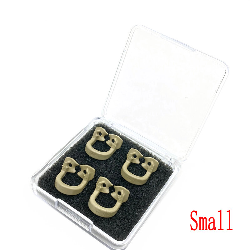 4pcs/set Dental Rubber Dam Clamps Rubber Barrier Clip Resin Material For Dental Lab Dentist Tools