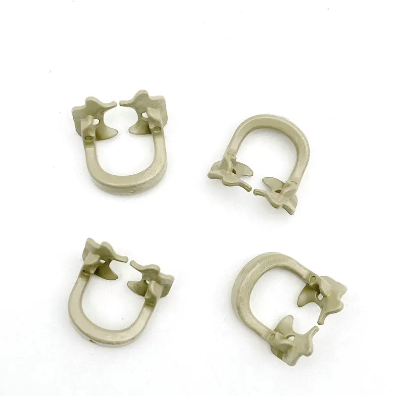 4pcs/set Dental Rubber Dam Clamps Rubber Barrier Clip Resin Material For Dental Lab Dentist Tools