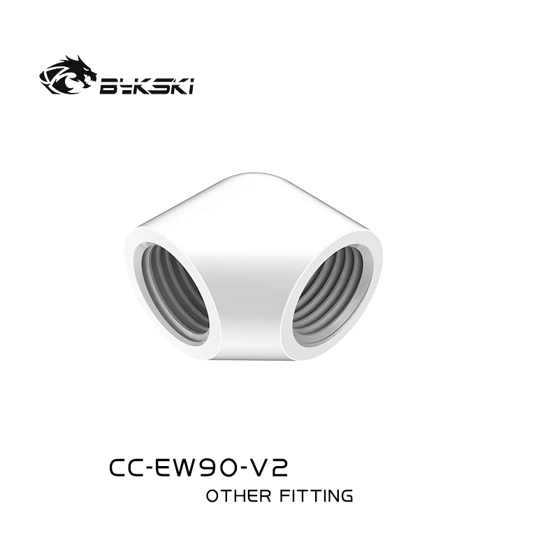 Bykski Angle 90 Fitting Double Female 90 Degree Connector Brass Joint Use for Water Cooling Elbow G1/4'' Thread CC-EW90-V2