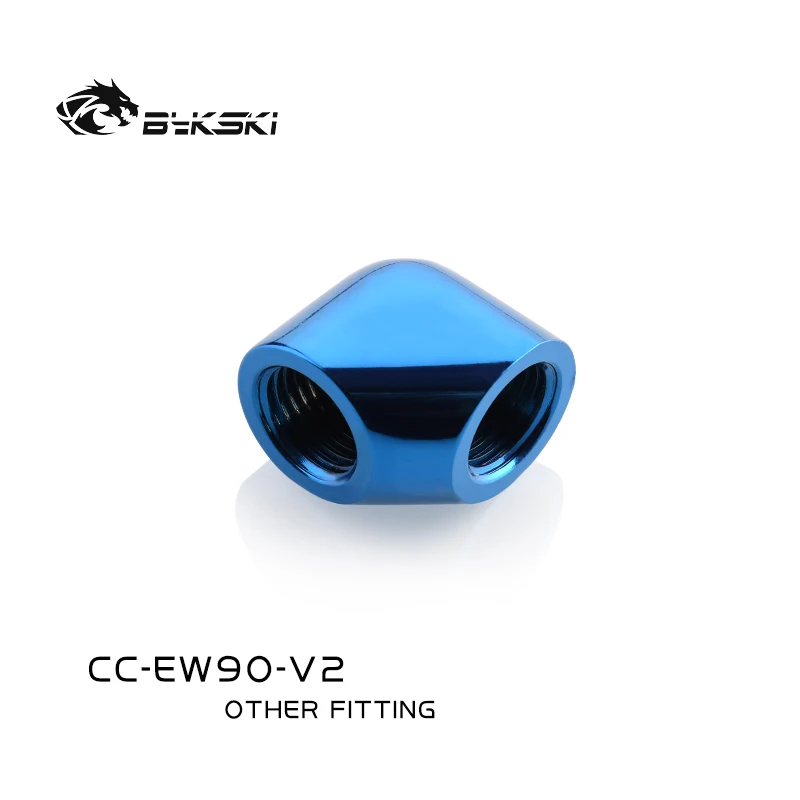 Bykski Angle 90 Fitting Double Female 90 Degree Connector Brass Joint Use for Water Cooling Elbow G1/4'' Thread CC-EW90-V2