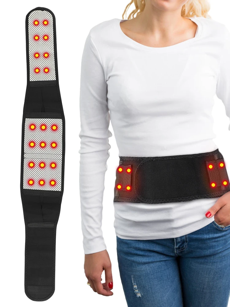Waist Protector 20pcs Tourmaline Self Heating Magnetic Waist Support Waist Belt Abdomen Belt Lumbar Spine Warm Fever Band